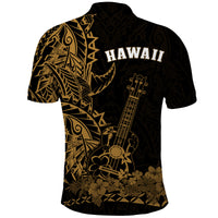 Hawaii Polynesian Polo Shirt Ukulele Gold LT13 - Polynesian Pride