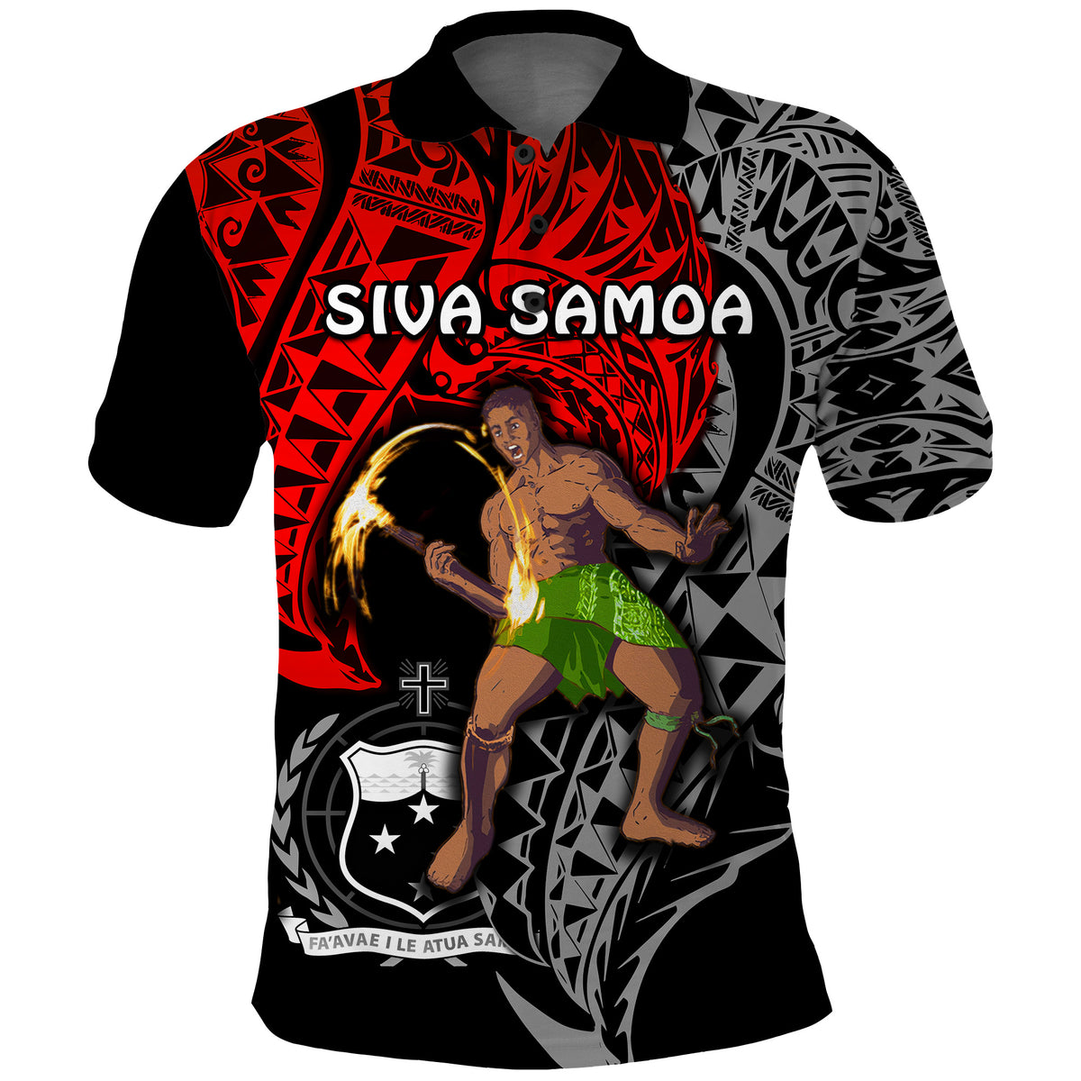Siva Samoa Polo Shirt Samoan Dance Mix Red Polynesian LT13 Unisex Red - Polynesian Pride