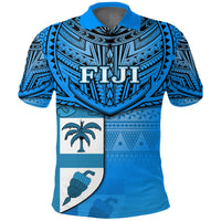 Fiji Creative Polo Shirt Love Country LT13 Unisex Blue - Polynesian Pride