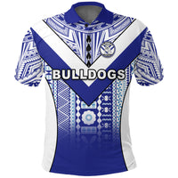 Custom Makoi Bulldogs Polo Shirt Mix Tapa Fijian Custom Text and Number LT13 - Polynesian Pride