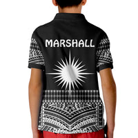 Marshall Islands Polo Shirt KID Best Tattoo Version Black LT13 - Polynesian Pride