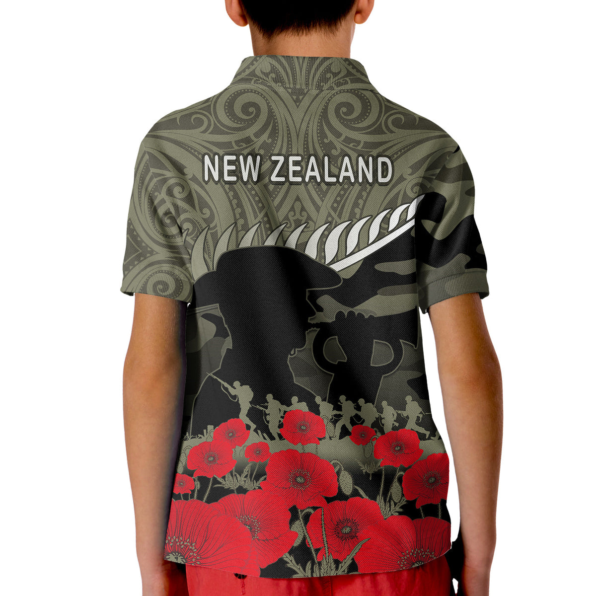New Zealand ANZAC 2022 Polo Shirt Maori Camouflage LT14 - Polynesian Pride