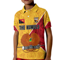 The Kumuls PNG Polo Shirt KID Papua New Guinea Polynesian Dynamic Style LT14 Kid Yellow - Polynesian Pride