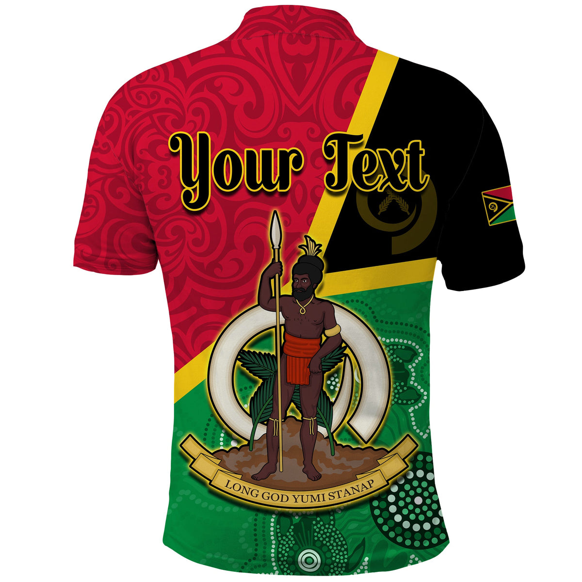 Custom Vanuatu Polo Shirt Aboriginal Turtle Mix Sand Drawing LT13 - Polynesian Pride