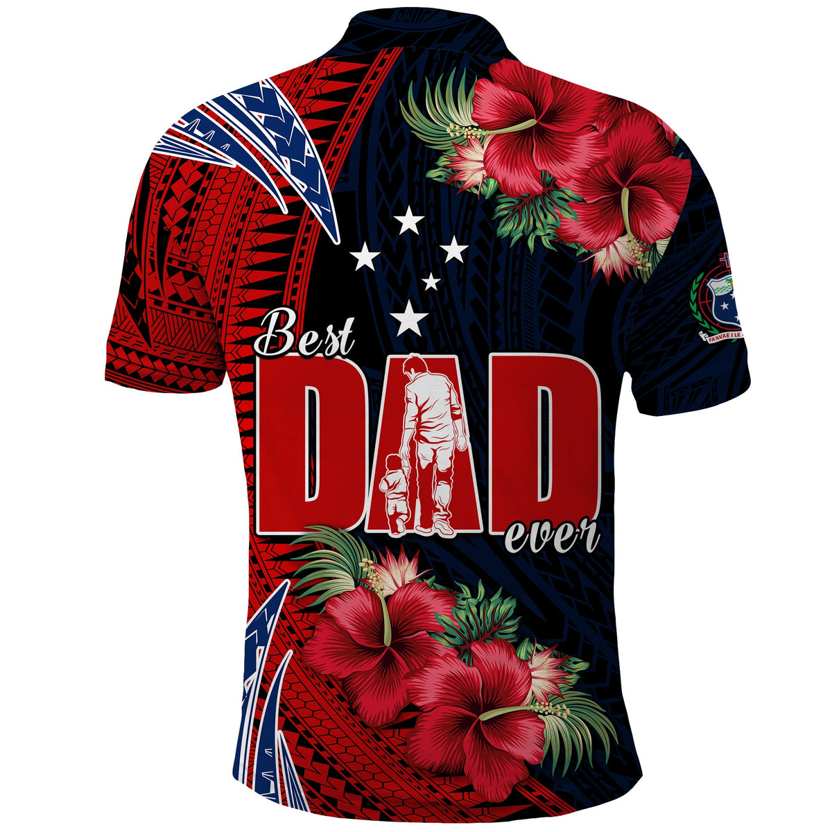 Samoa Fathers Day Polo Shirt Polynesian Best Dad Ever LT13 - Polynesian Pride