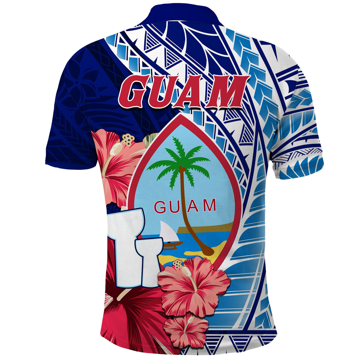 Guam Chamorro Polo Shirt Happy Liberation Day Latte Stone LT13 - Polynesian Pride