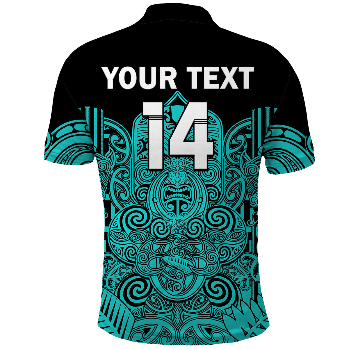 (Custom Text and Number) New Zealand Tiki Rugby Polo Shirt NZ Maori Koru Pattern Ver.02 LT14 - Polynesian Pride