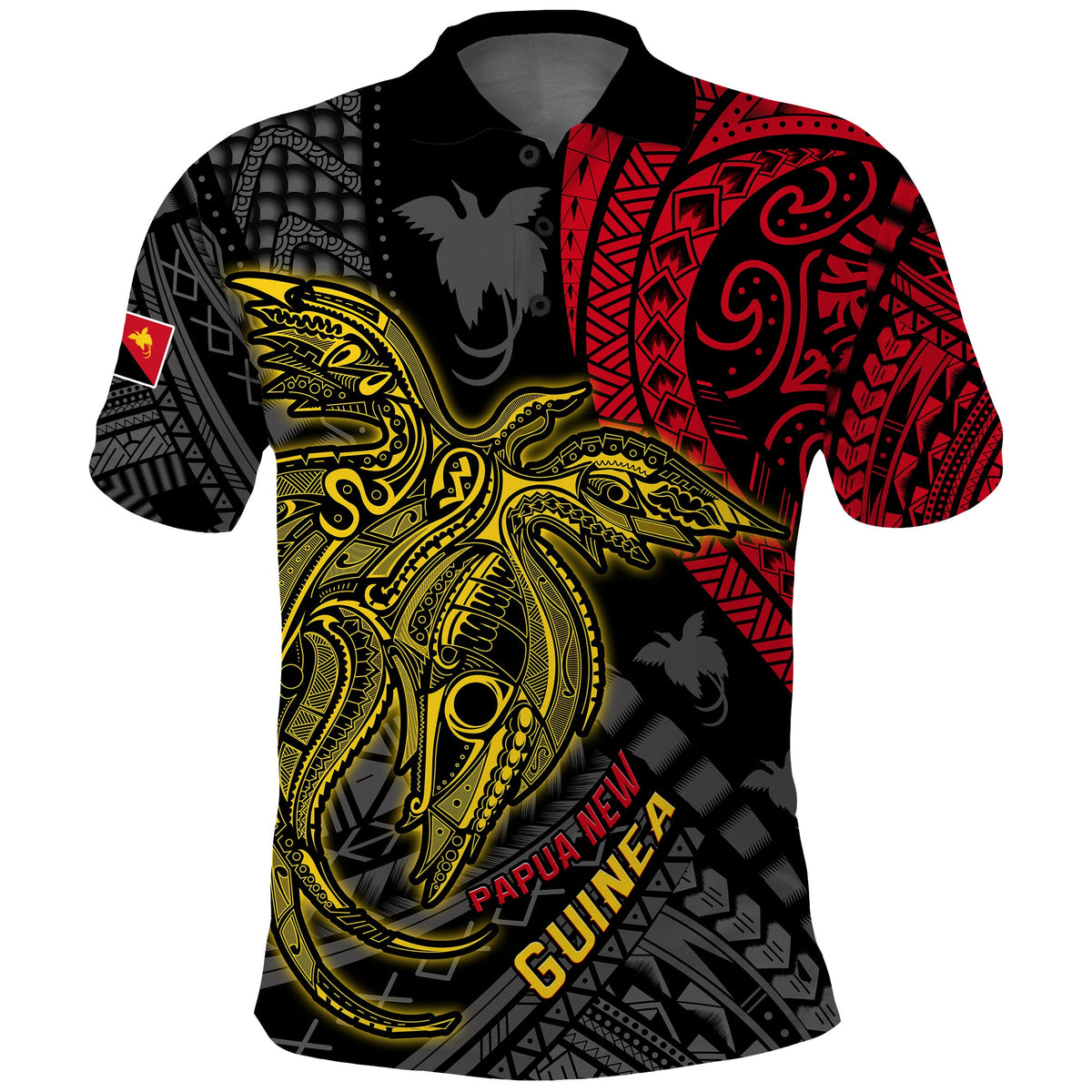 (Custom Text and Number) Papua New Guinea Polo Shirt Raggiana Birds Of Paradise Happy 47th Independence Day LT13 - Polynesian Pride