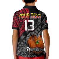 (Custom Text and Number) Papua New Guinea Polo Shirt KID Raggiana Birds Of Paradise Happy 47th Independence Day LT13 - Polynesian Pride