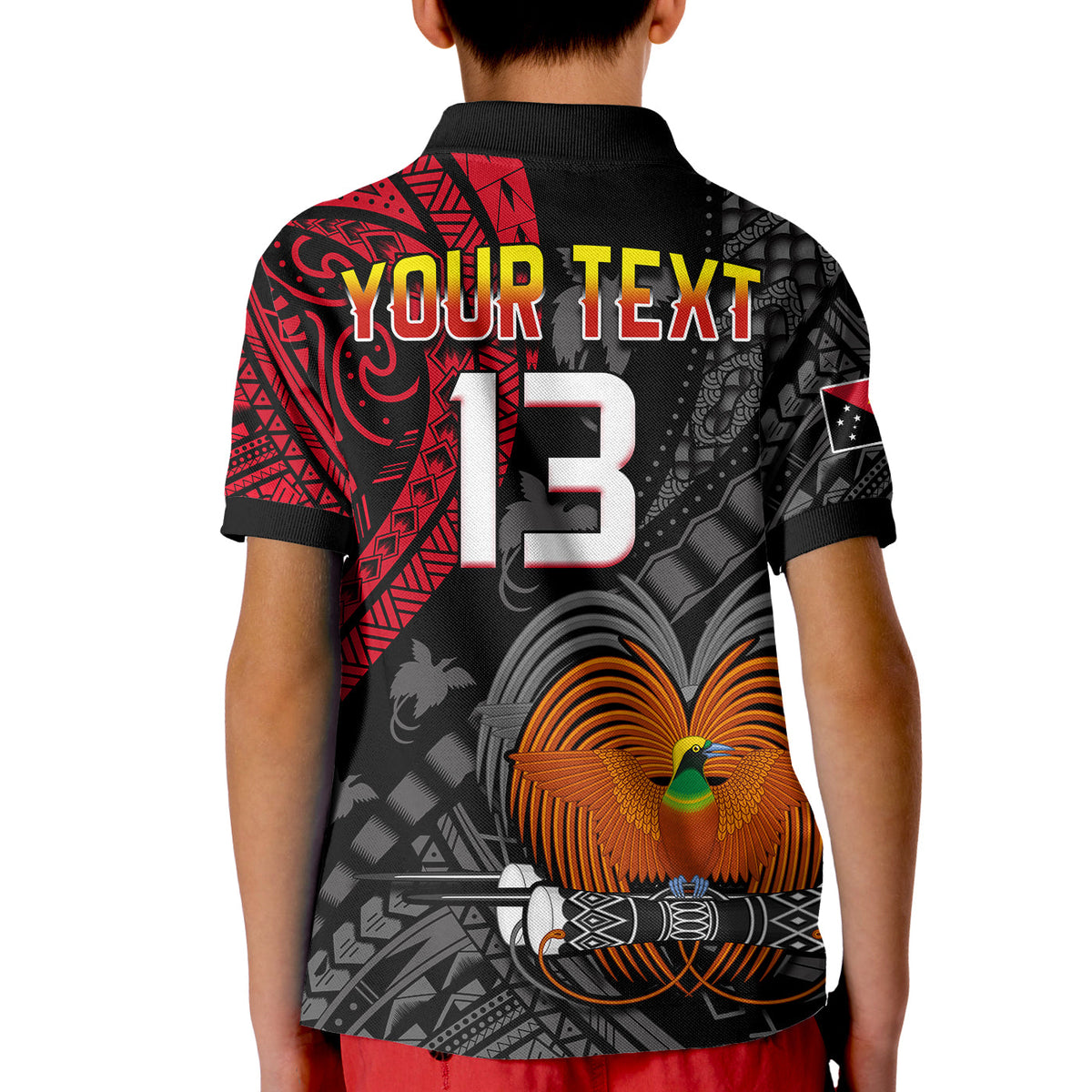 (Custom Text and Number) Papua New Guinea Polo Shirt Raggiana Birds Of Paradise Happy 47th Independence Day LT13 - Polynesian Pride
