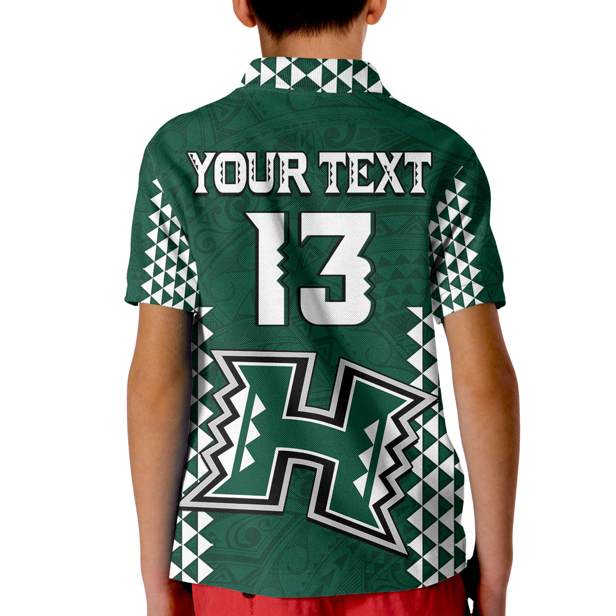 (Custom Text and Number) Hawaii Football Polo Shirt Kakau Warrior Be Stronger LT13 - Polynesian Pride