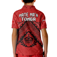 Tonga Rugby MMT Polo Shirt KID Ngatu Mate Maa Tonga Simple LT13 - Polynesian Pride