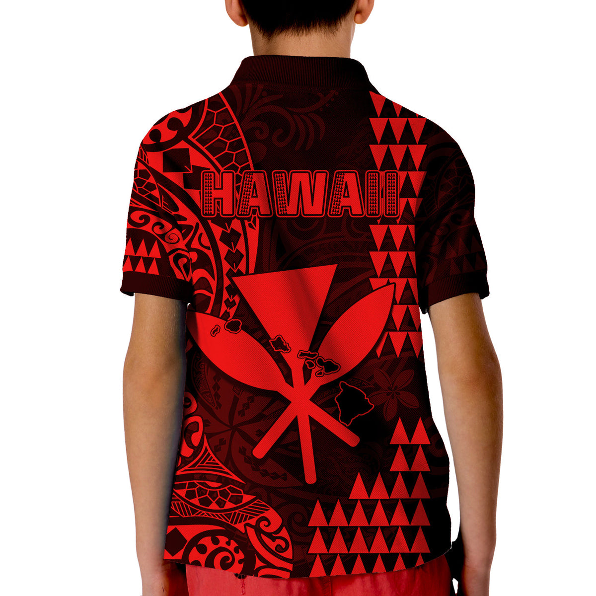 Hawaii Day Kakau Polo Shirt Proud To Be Hawaiian Red King Kamehameha and Kanaka Maoli LT13 - Polynesian Pride