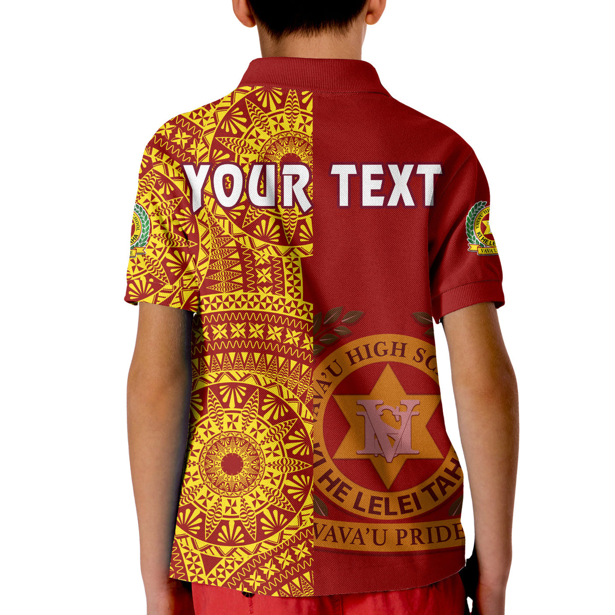 Custom Tonga Vavau High School Polo Shirt Tongan Ngatu Pattern LT14 - Polynesian Pride
