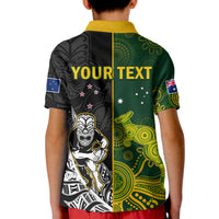 Custom Australia Rugby Mix Aotearoa Rugby Polo Shirt Wallabies All Black Special Version LT14 - Polynesian Pride