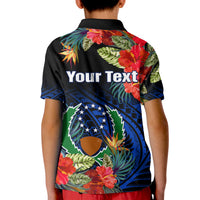 Custom Pohnpei State Polo Shirt FSM Hibiscus Flowers Mix Polynesian LT14 - Polynesian Pride