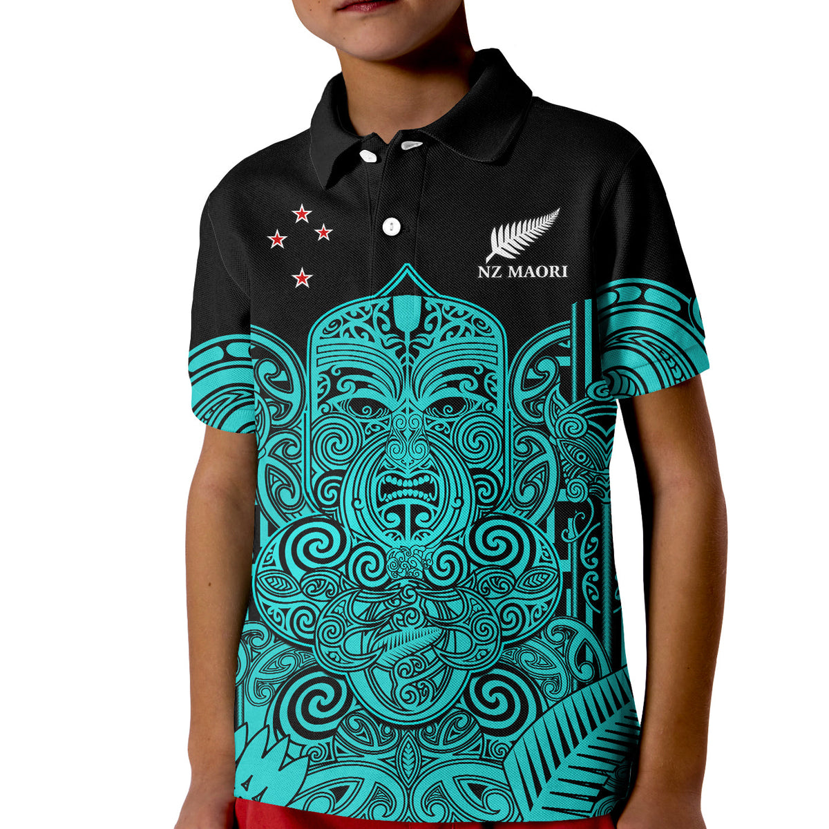 (Custom Text and Number) New Zealand Tiki Rugby Polo Shirt NZ Maori Koru Pattern Ver.02 LT14 - Polynesian Pride