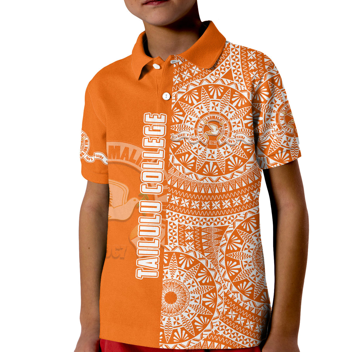Custom Tailulu Tonga College Polo Shirt Tongan Ngatu Pattern LT14 - Polynesian Pride