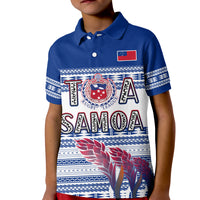 Toa Samoa Rugby Polo Shirt KID Uso Aso Uma Go Champions White LT13 Kid White - Polynesian Pride