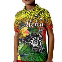 The Shaka Hawaii Polo Shirt Tropical Flowers Reggae Version LT13 - Polynesian Pride