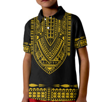 Custom Polynesian Polo Shirt Dashiki With Polynesian Tattoo Royal Golden Version LT14 - Polynesian Pride