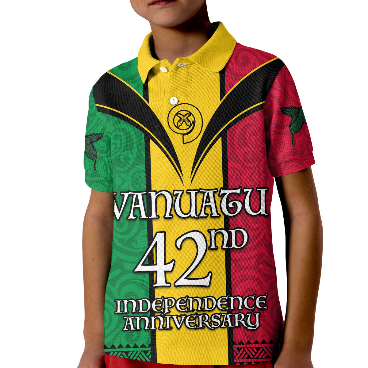 (Custom Text and Number) Vanuatu 1980 Polo Shirt KID Vanuatuan Independence Day LT13 - Polynesian Pride
