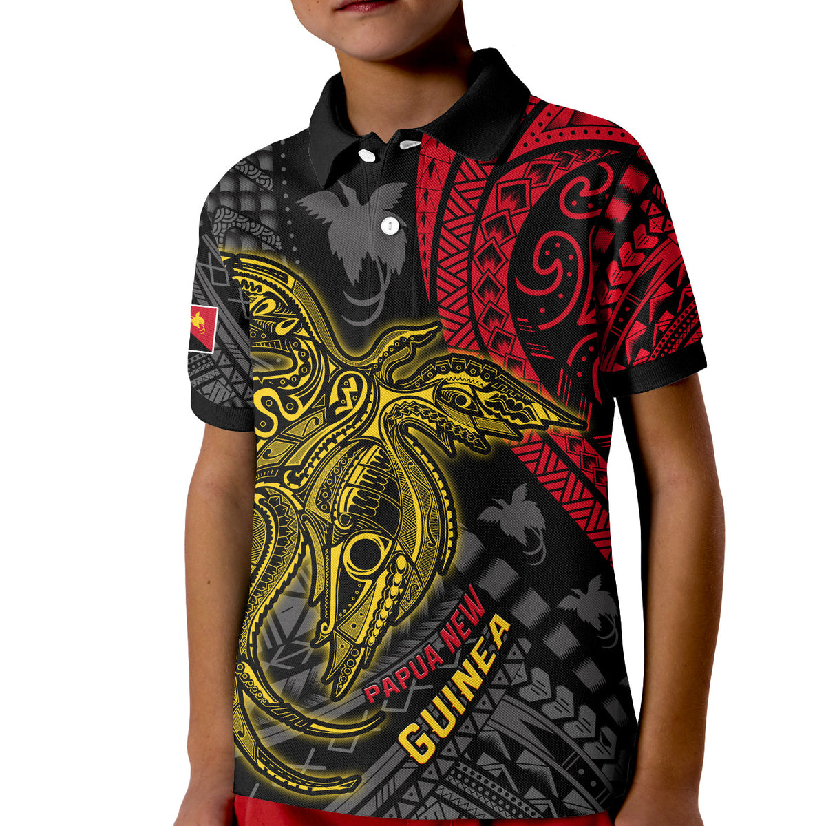 (Custom Text and Number) Papua New Guinea Polo Shirt Raggiana Birds Of Paradise Happy 47th Independence Day LT13 - Polynesian Pride