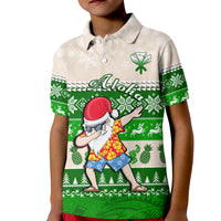 Custom Hawaii Mele Kalikimaka Polo Shirt Dabbing Santa Green Merry Christmas LT14 - Polynesian Pride