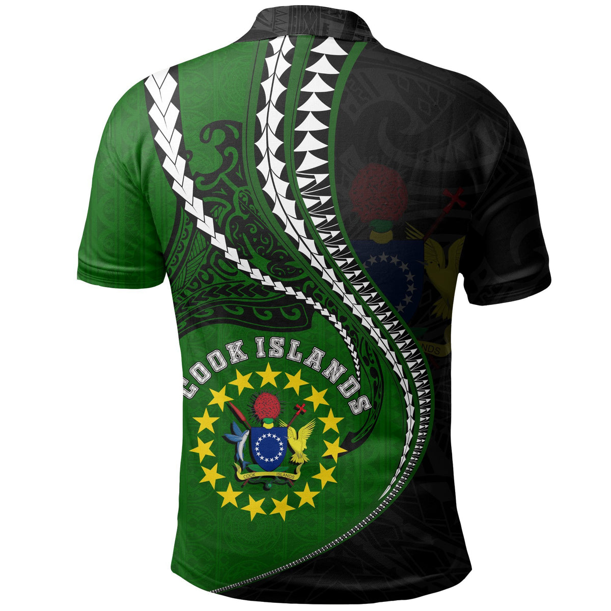 Cook Islands Polo Shirt Kuki Airani Coat Of Arms Kanaloa Tatau Gen CK - Polynesian Pride