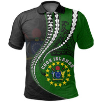 Cook Islands Polo Shirt Kuki Airani Coat Of Arms Kanaloa Tatau Gen CK Unisex Black - Polynesian Pride