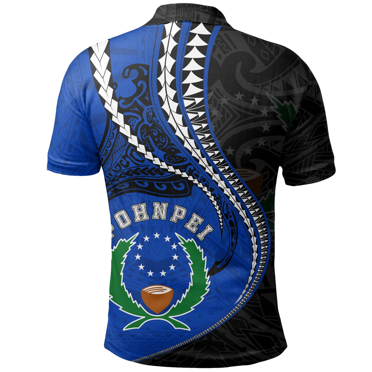 Pohnpei Polo Shirt Pohnpei Flag Kanaloa Tatau - Polynesian Pride