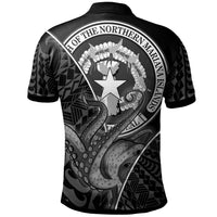 Northern Mariana Islands Polo Shirt Octopus Style White Color - Polynesian Pride
