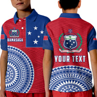 (Custom Personalised) Tuamasaga Samoa Polo Shirt KID Polynesian Pattern LT13 Unisex Red - Polynesian Pride