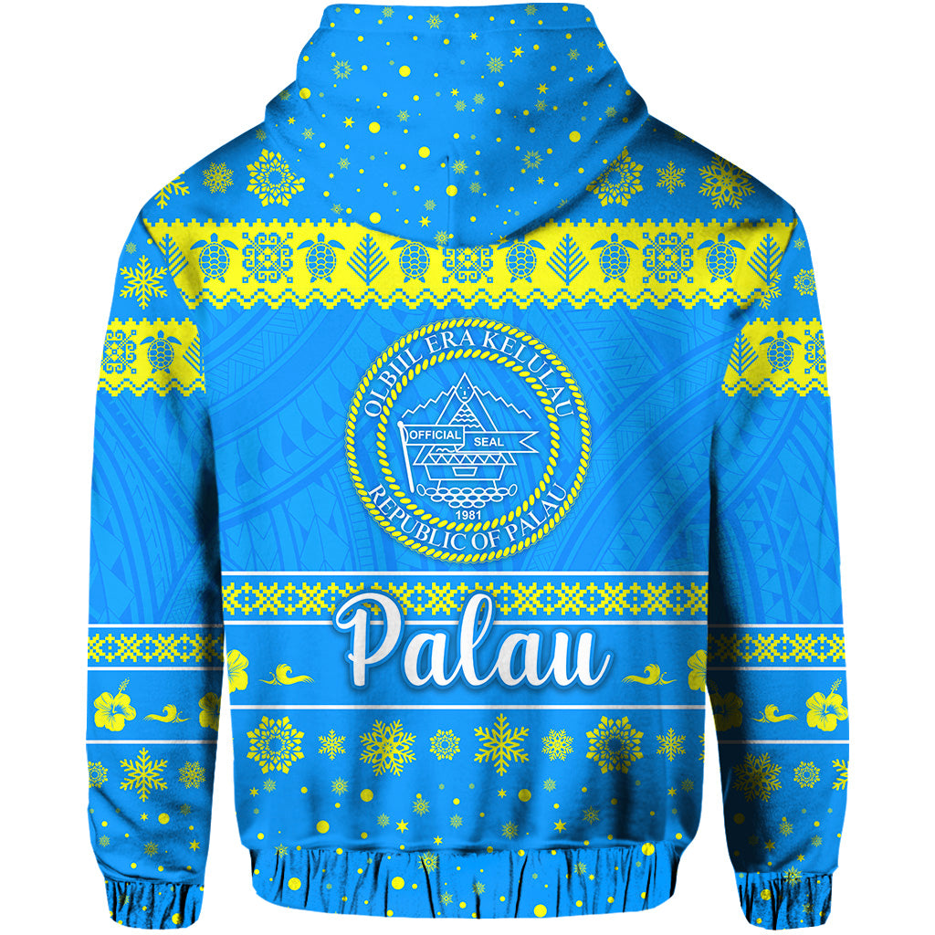Palau Christmas Zip Hoodie Simple Style LT8 - Polynesian Pride