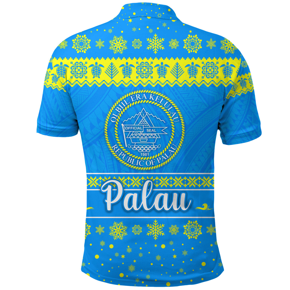 Palau Christmas Polo Shirt Simple Style LT8 - Polynesian Pride