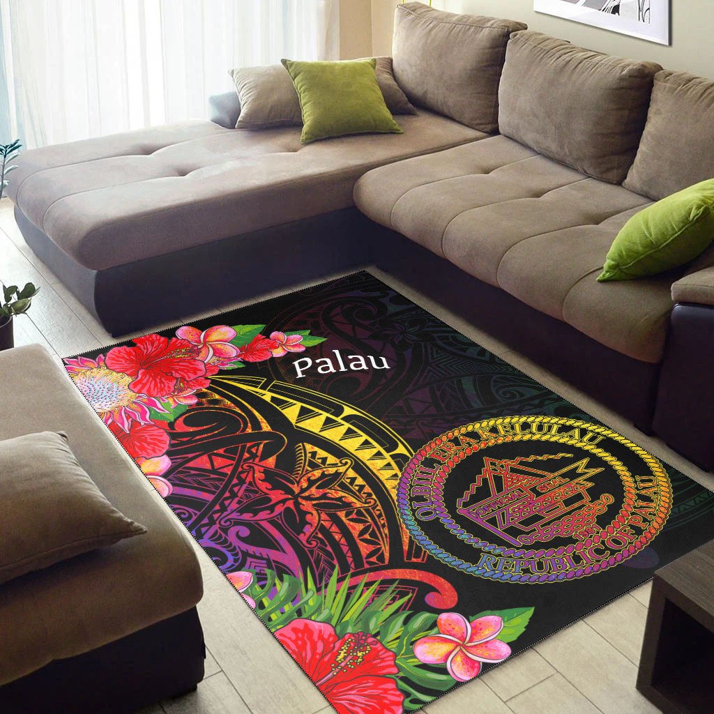 Palau Area Rug - Tropical Hippie Style - Polynesian Pride