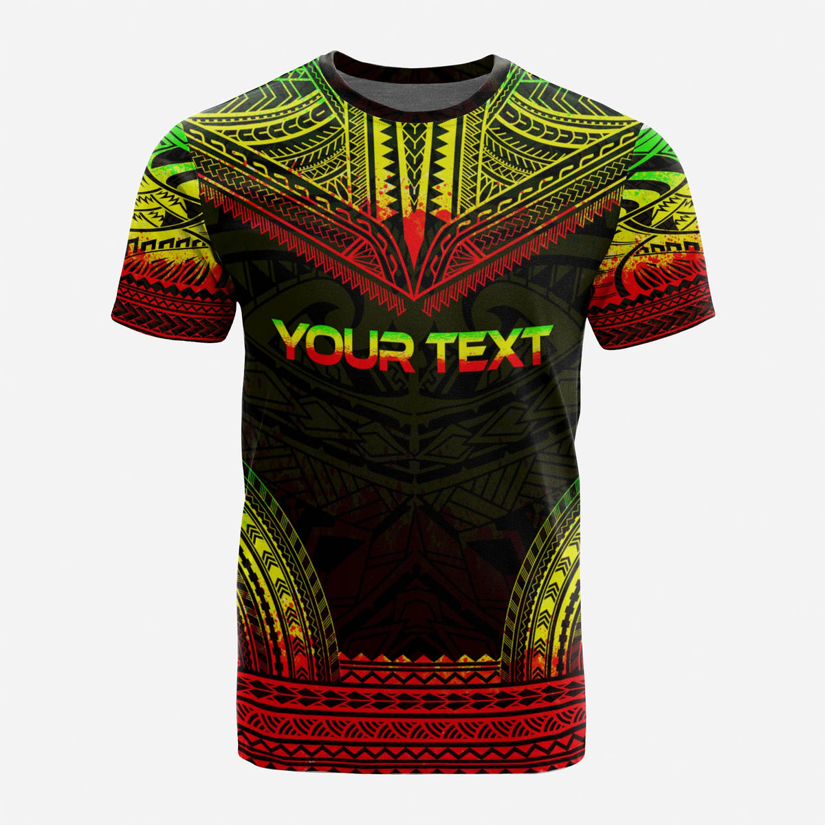 Palau Custom T Shirt Palau Seal Polynesian Chief Tattoo Reggae Version - Polynesian Pride