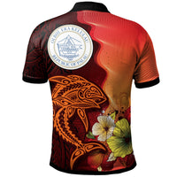 Palau Polo Shirt Tribal Tuna Fish - Polynesian Pride