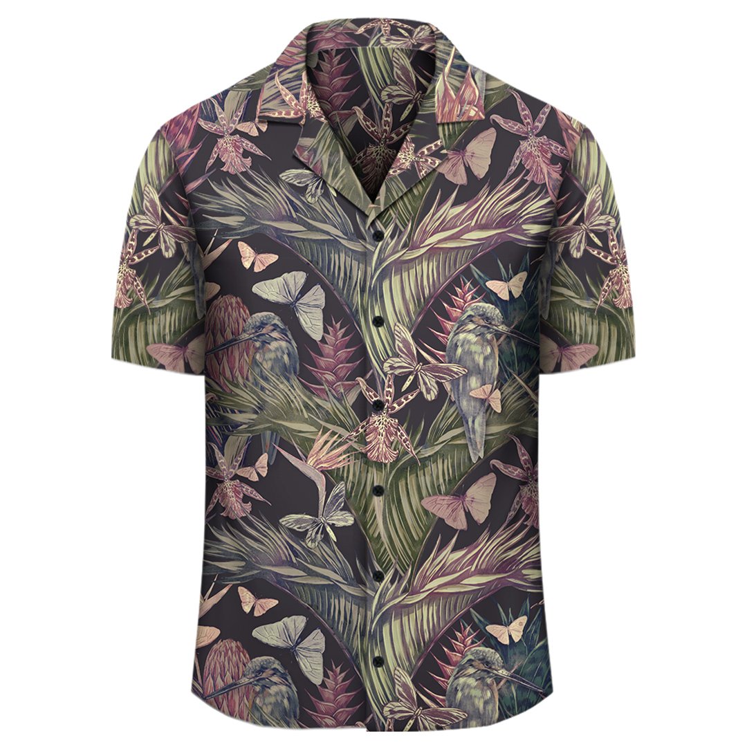 Palm Leaves, Tropical Flowers Hawaiian Shirt - Polynesian Pride