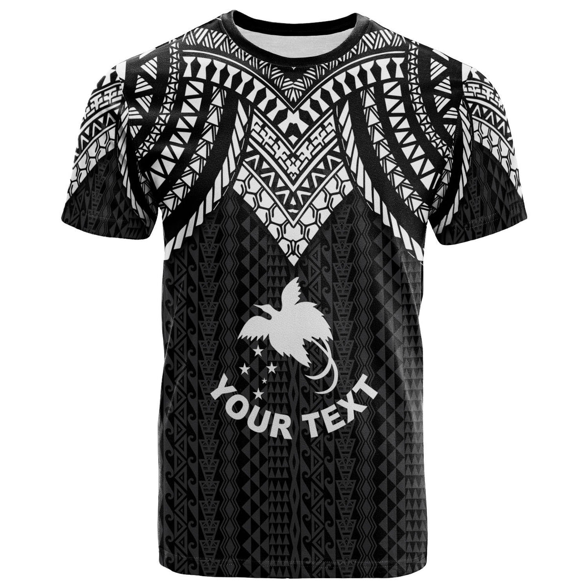 Papua New Guinea Custom T Shirt Polynesian Armor Style Black Unisex Black - Polynesian Pride