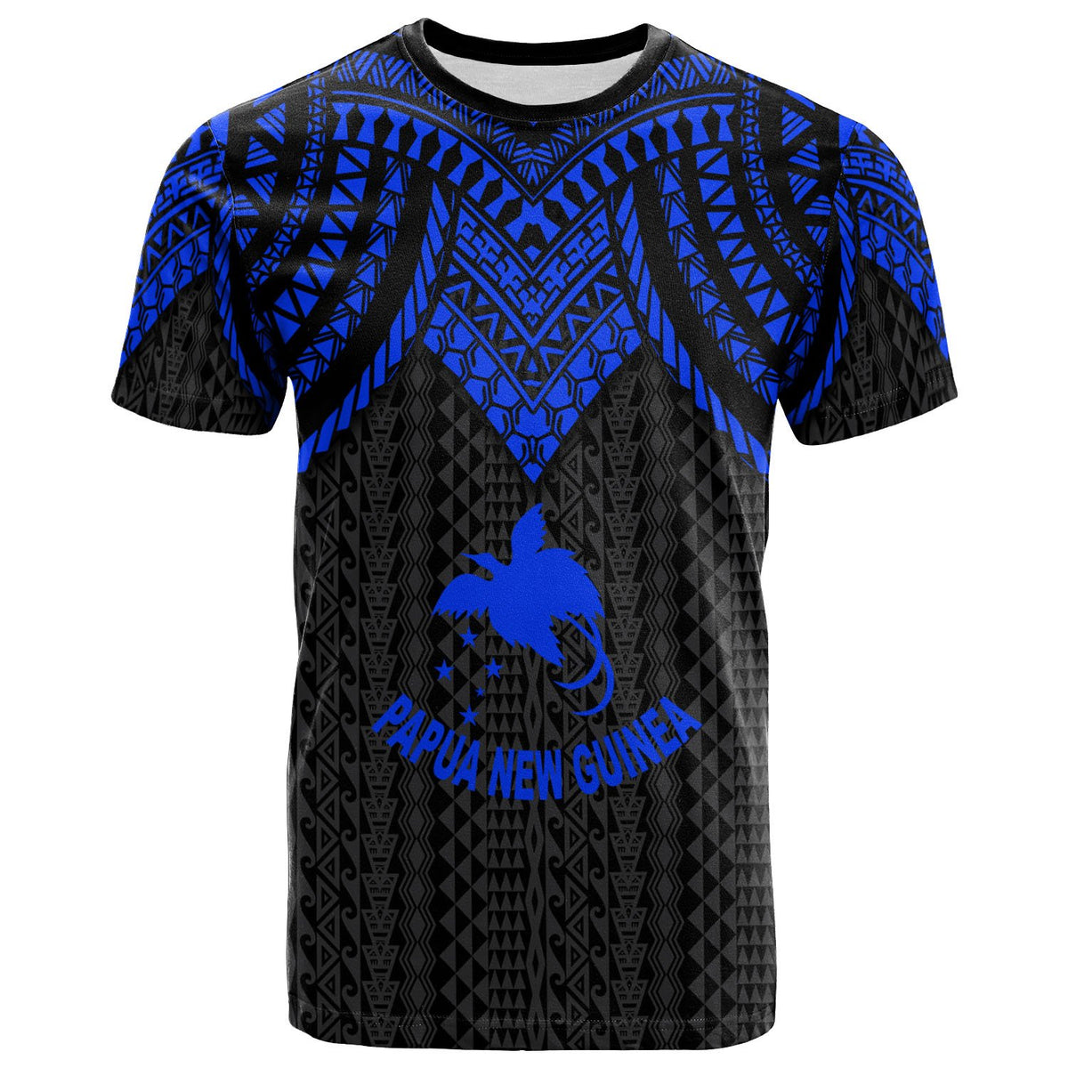 Papua New Guinea T Shirt Polynesian Armor Style Blue Unisex Blue - Polynesian Pride