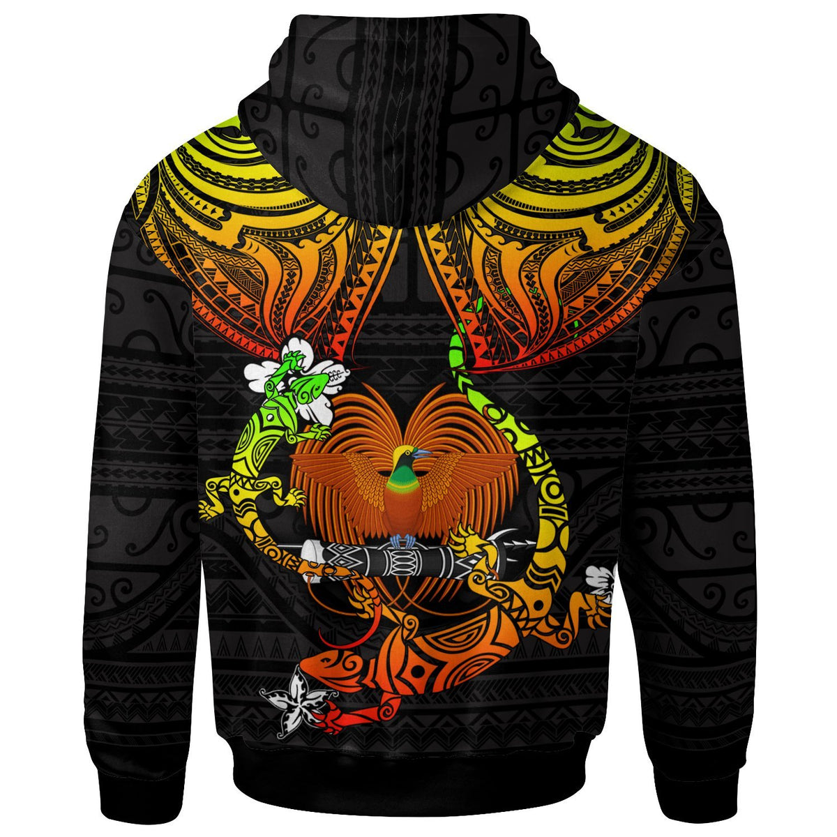 Papua New Guinea Zip up Hoodie Lizard Good Chest - Polynesian Pride