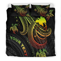 Papua New Guinea Custom Personalised Bedding Set - Reggae Turtle - Polynesian Pride