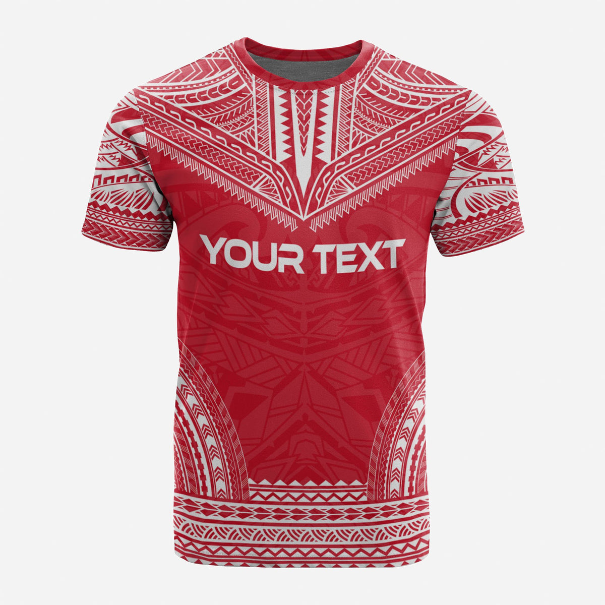 Papua New Guinea Custom T Shirt Papua New Guinea Coat Of Arms Polynesian Chief Tattoo Black Version - Polynesian Pride