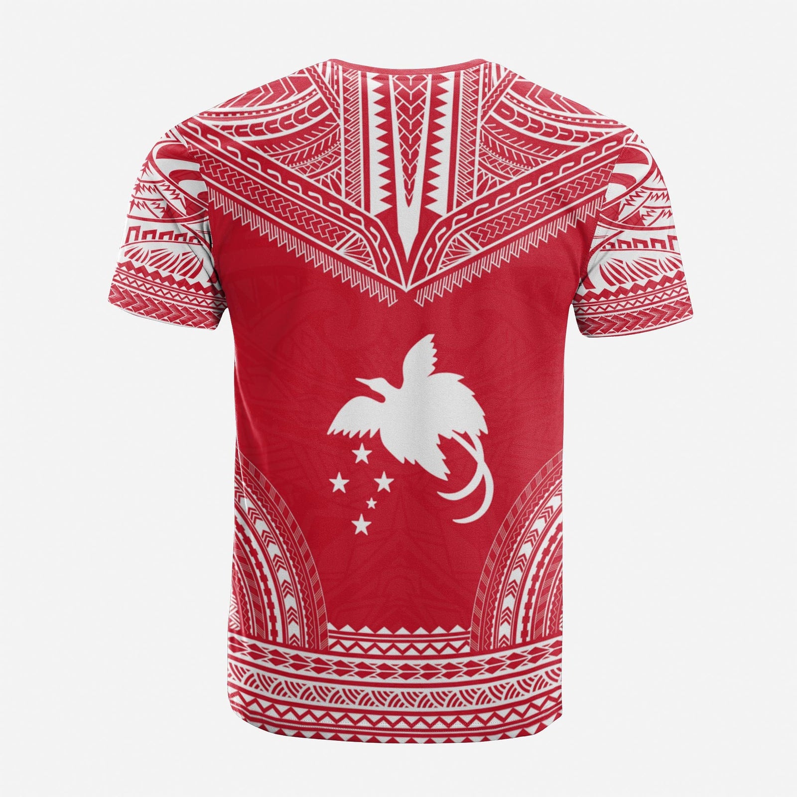 Papua New Guinea Custom T Shirt Papua New Guinea Coat Of Arms Polynesian Chief Tattoo Black Version Unisex Black - Polynesian Pride