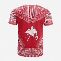 Papua New Guinea Custom T Shirt Papua New Guinea Coat Of Arms Polynesian Chief Tattoo Black Version Unisex Black - Polynesian Pride