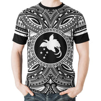 Papua New Guinea All T Shirt Papua New Guinea Flag Polynesian White Black - Polynesian Pride