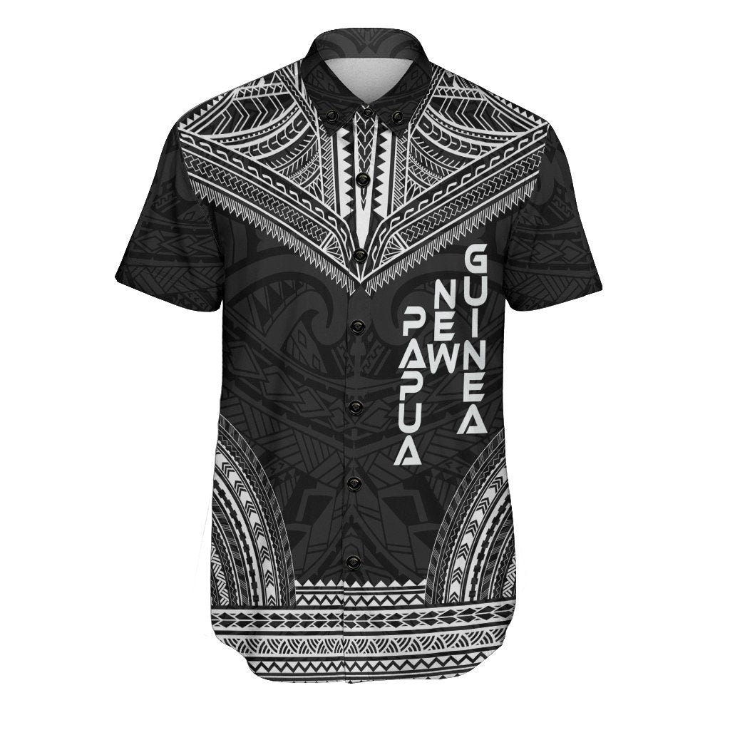 Papua New Guinea Polynesian Chief Shirt - Black Version Men Black - Polynesian Pride