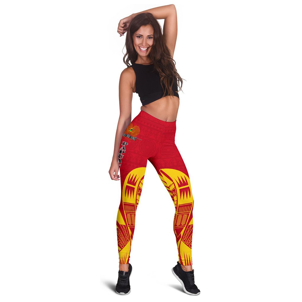 Papua New Guinea Polynesian Leggings - Polynesian Tattoo Flag Version - Polynesian Pride