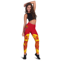Papua New Guinea Polynesian Leggings - Polynesian Tattoo Flag Version - Polynesian Pride